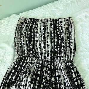 Handmade Strapless Jumpsuit with Pockets